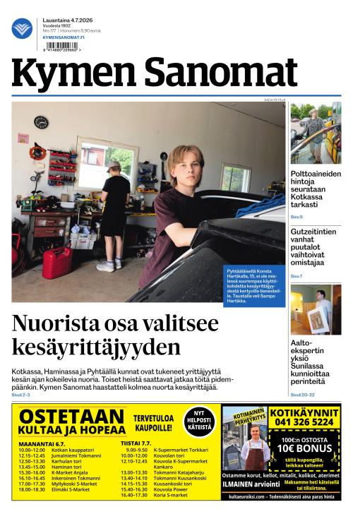 Kymen Sanomat 4.7.2026