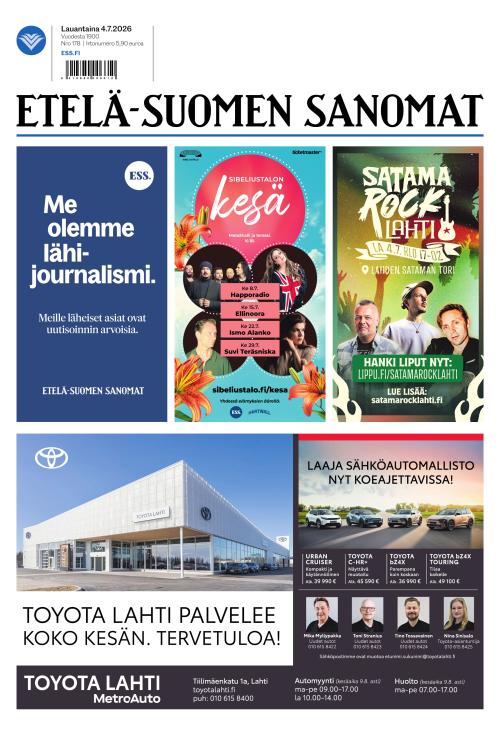 Etelä-Suomen Sanomat 4.7.2026