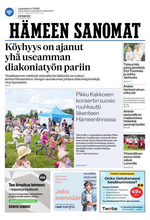 Hämeen Sanomat 4.7.2026