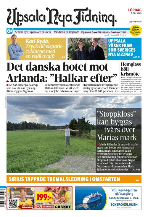 Upsala Nya Tidning 4.7.2026