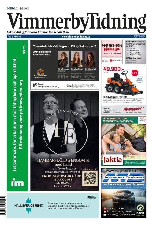 Vimmerby Tidning / Kinda-Posten 4.7.2026