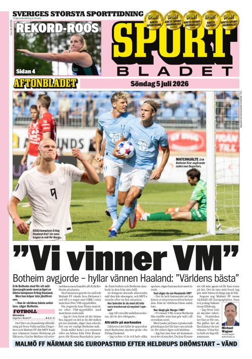 Aftonbladet Sportbladet 5.7.2026