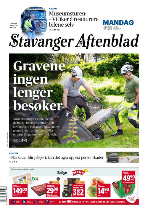 Stavanger Aftenblad 6.7.2026