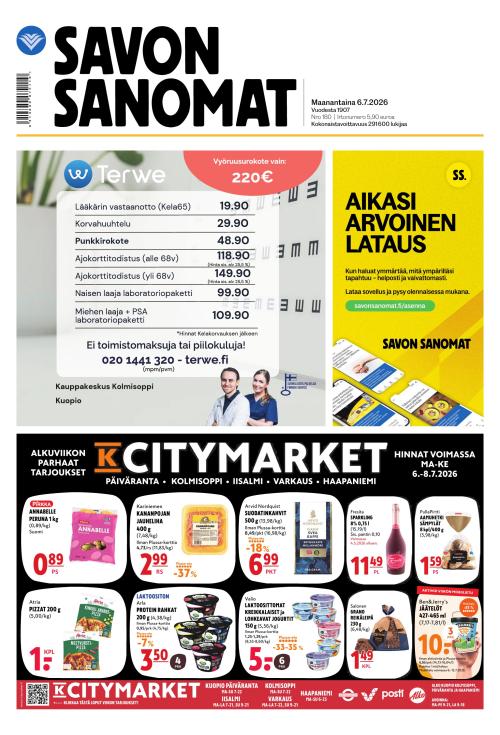 Savon Sanomat 6.7.2026