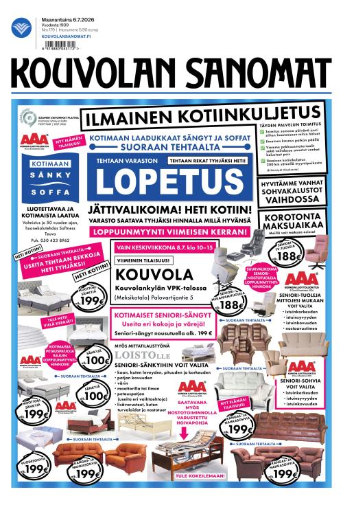Kouvolan Sanomat 6.7.2026