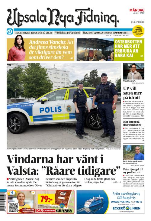 Upsala Nya Tidning 6.7.2026