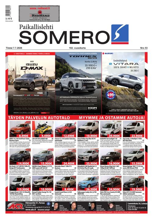 Paikallislehti Somero 7.7.2026