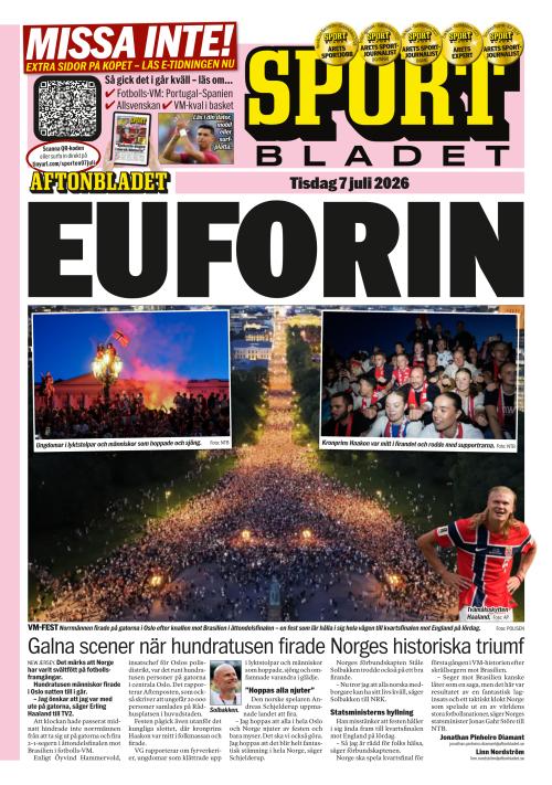 Aftonbladet Sportbladet 7.7.2026