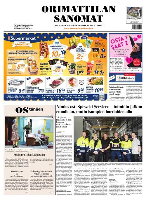 Orimattilan Sanomat 7.7.2026