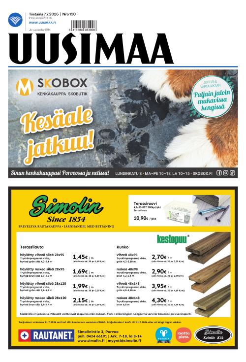 Uusimaa 7.7.2026