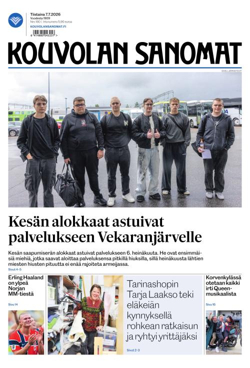 Kouvolan Sanomat 7.7.2026