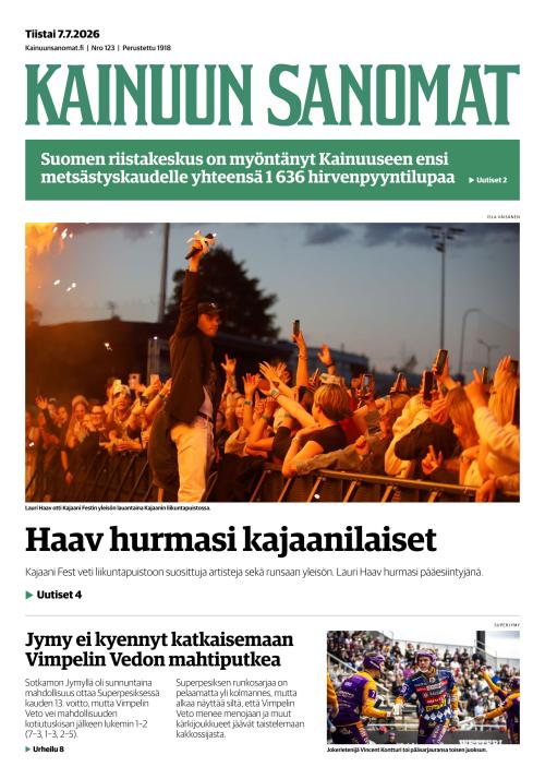 Kainuun Sanomat 7.7.2026