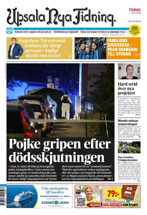 Upsala Nya Tidning 7.7.2026