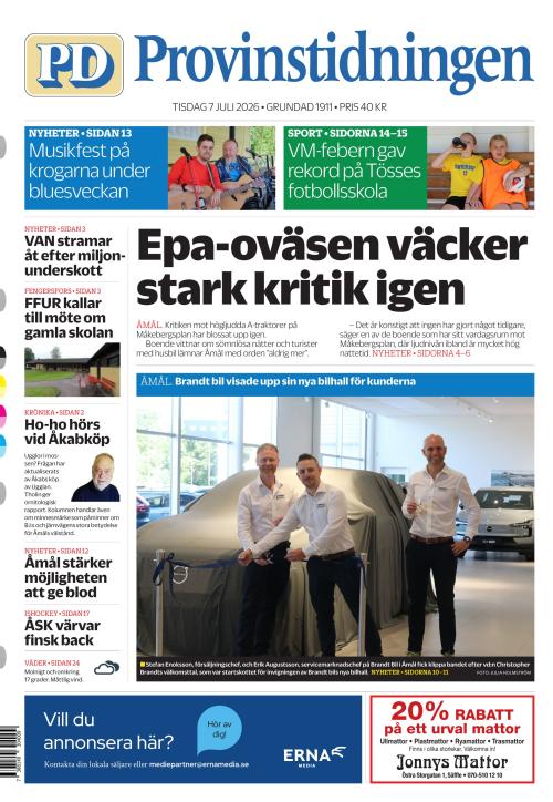 Provinstidningen Dalsland 7.7.2026