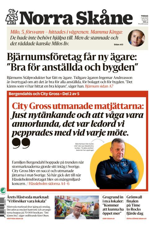 Norra Skåne 7.7.2026