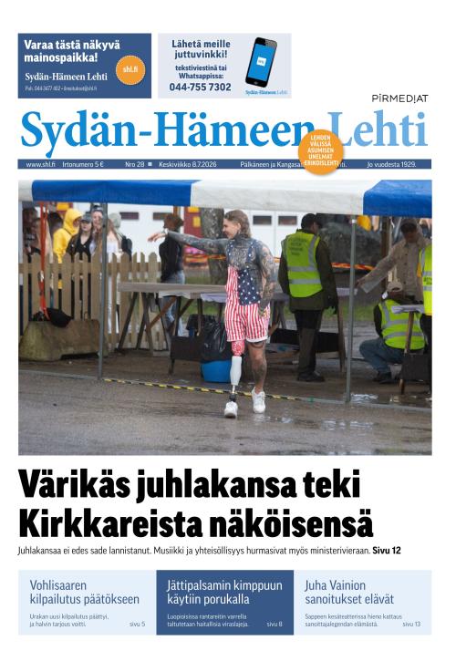 Sydän-Hämeen Lehti 8.7.2026