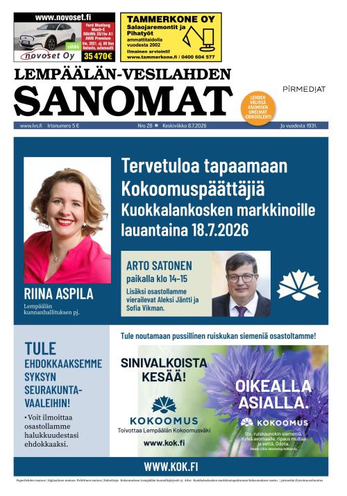 Lempäälän-Vesilahden Sanomat 8.7.2026