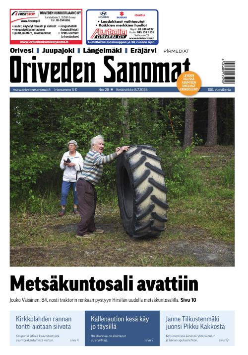 Oriveden Sanomat 8.7.2026