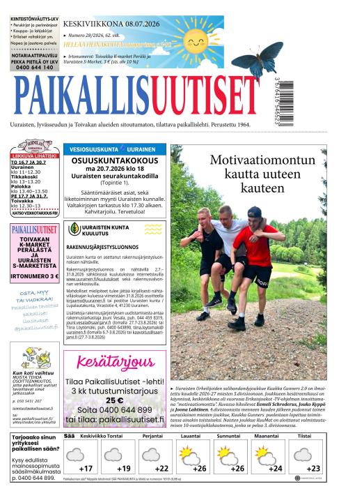PaikallisUutiset 8.7.2026