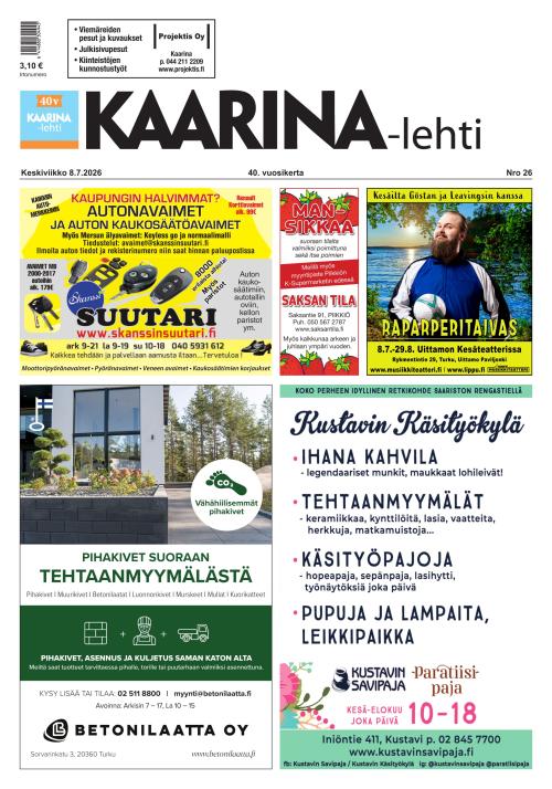 Kaarina-lehti 8.7.2026