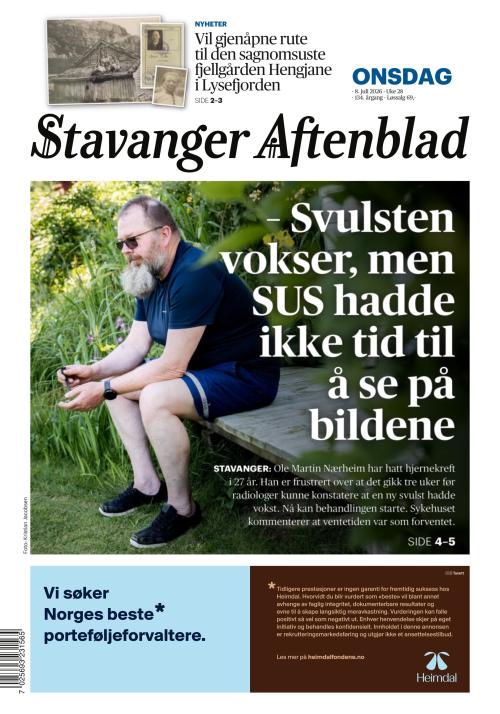 Stavanger Aftenblad 8.7.2026