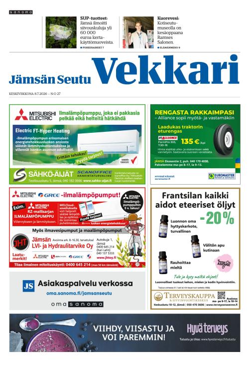 Jämsän Seutu ja Vekkari 8.7.2026