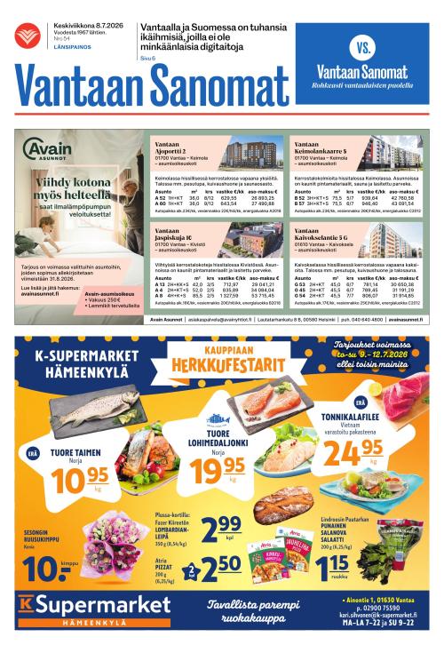 Vantaan Sanomat (Länsi) 8.7.2026