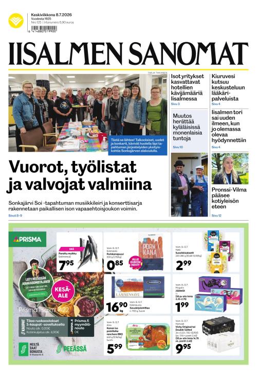 Iisalmen Sanomat 8.7.2026