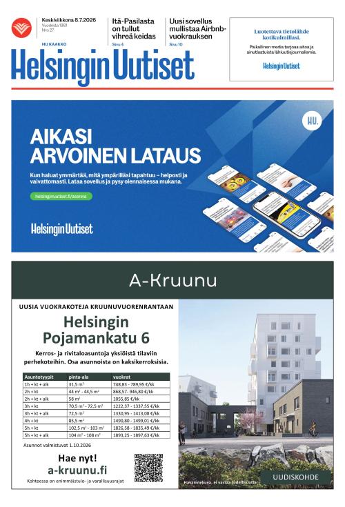 Helsingin Uutiset (Kaakko) & Kallio Lehti 8.7.2026