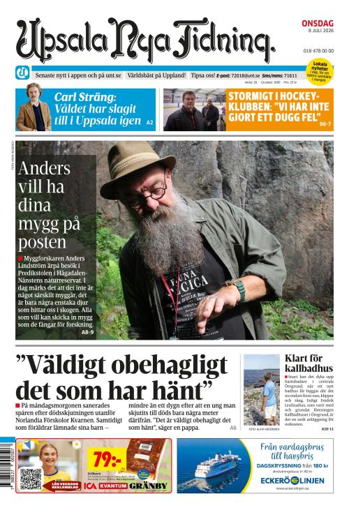 Upsala Nya Tidning 8.7.2026