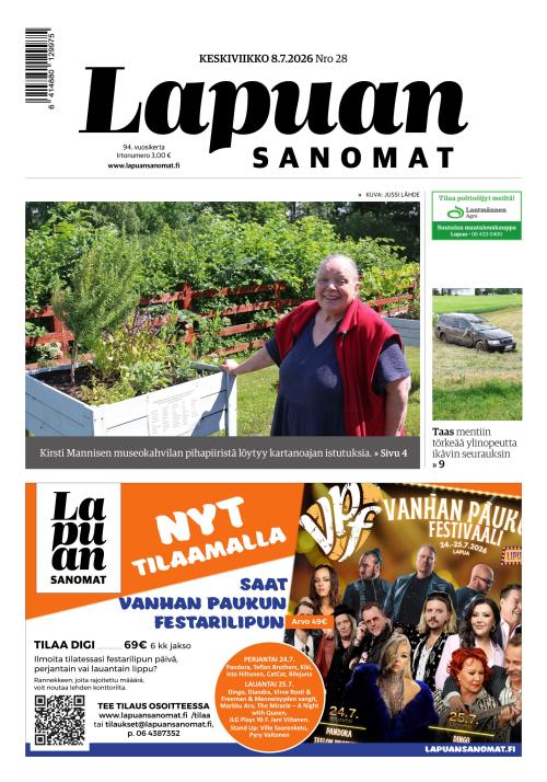Lapuan Sanomat 8.7.2026
