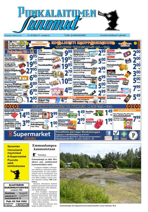 Punkalaitumen Sanomat 9.7.2026