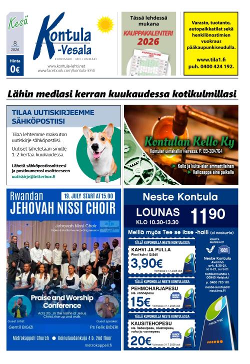 Kontula-Vesala -lehti 9.7.2026