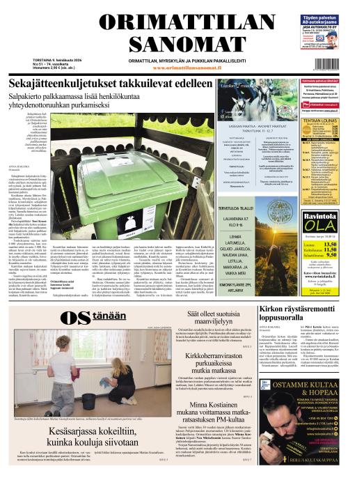 Orimattilan Sanomat 9.7.2026
