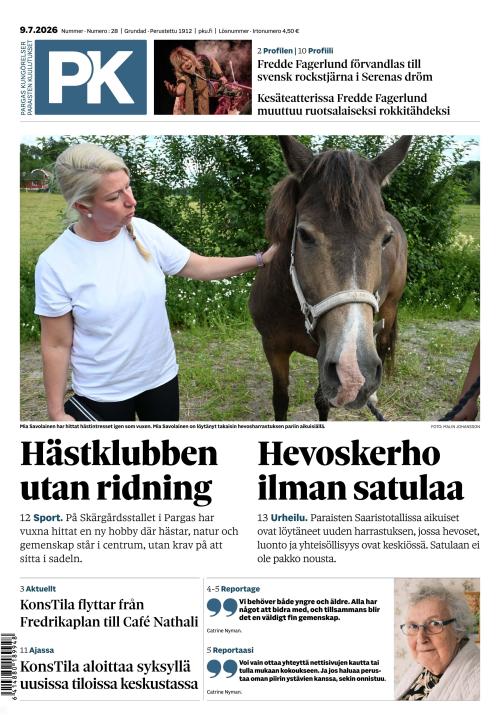 Paraisten kuulutukset 9.7.2026