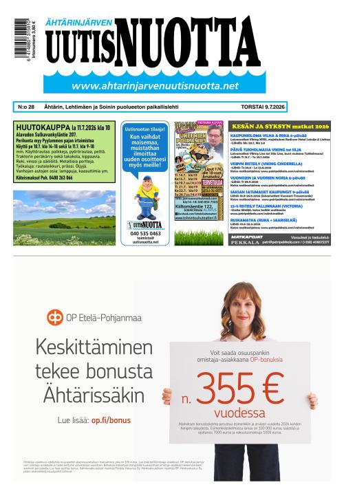 Ähtärinjärven Uutisnuotta 9.7.2026