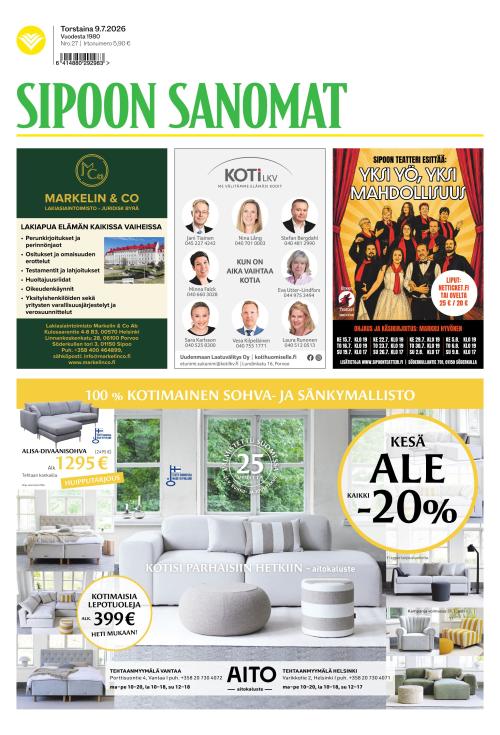 Sipoon Sanomat 9.7.2026