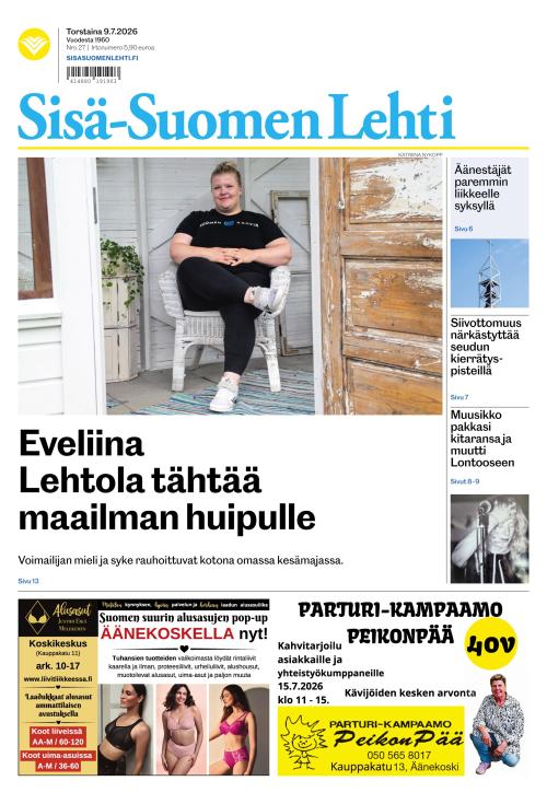Sisä-Suomen Lehti 9.7.2026