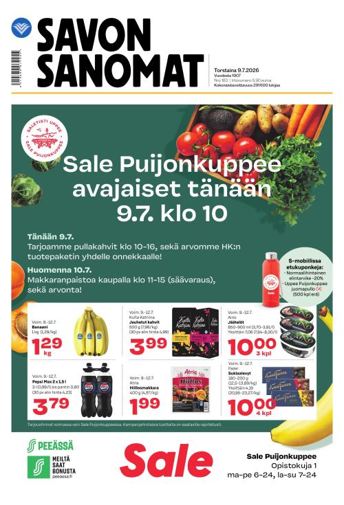 Savon Sanomat 9.7.2026