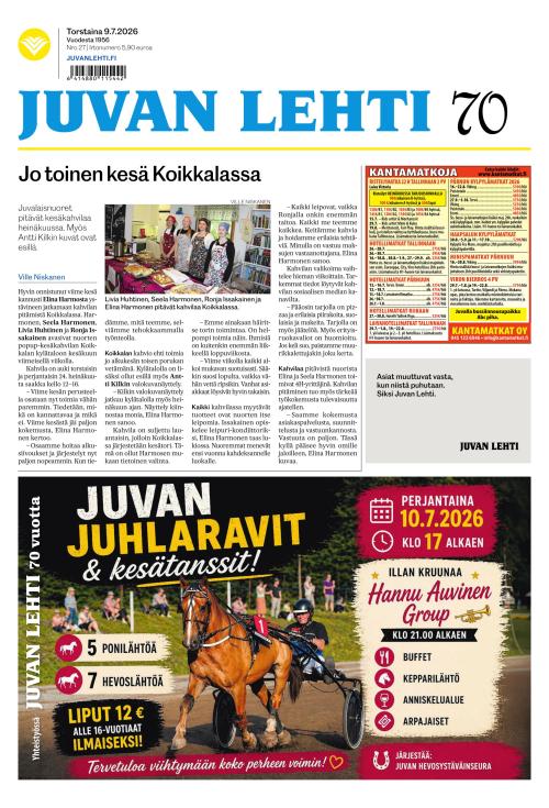 Juvan lehti 9.7.2026