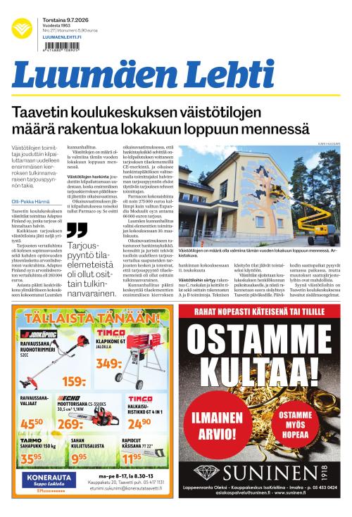 Luumäen Lehti 9.7.2026