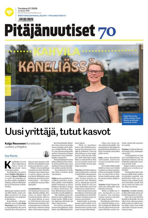 Pitäjänuutiset 9.7.2026