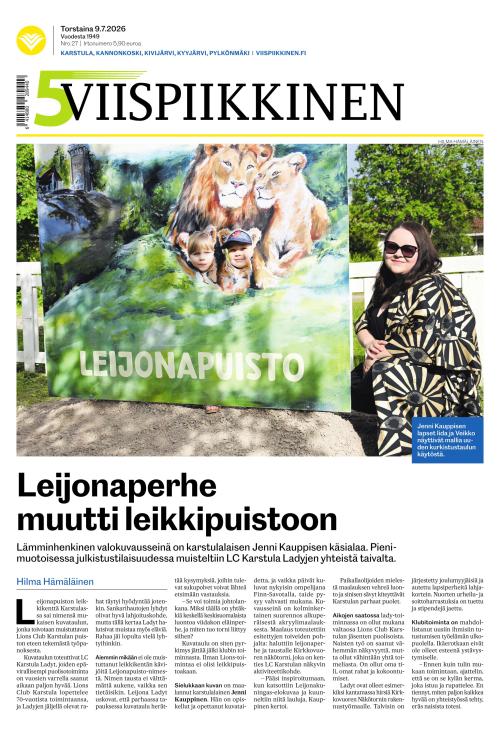 Viispiikkinen 9.7.2026
