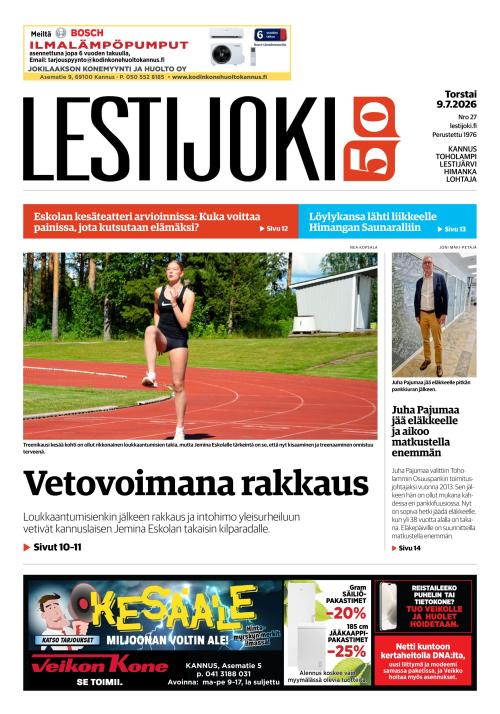 Lestijoki-lehti 9.7.2026