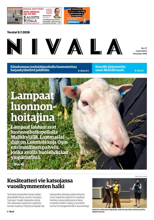 Nivala-lehti 9.7.2026