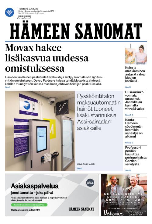 Hämeen Sanomat 9.7.2026