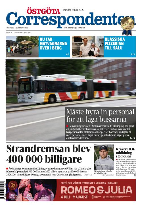 Östgöta Correspondenten 9.7.2026