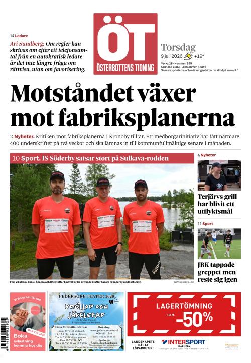 Österbottens Tidning 9.7.2026