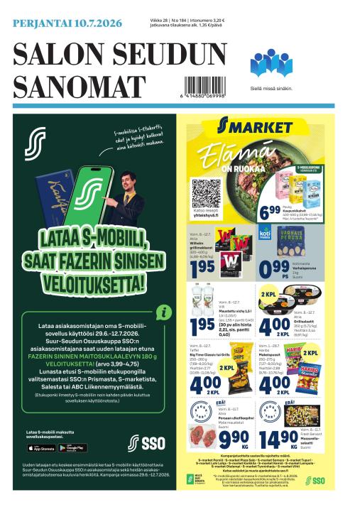 Salon Seudun Sanomat 10.7.2026