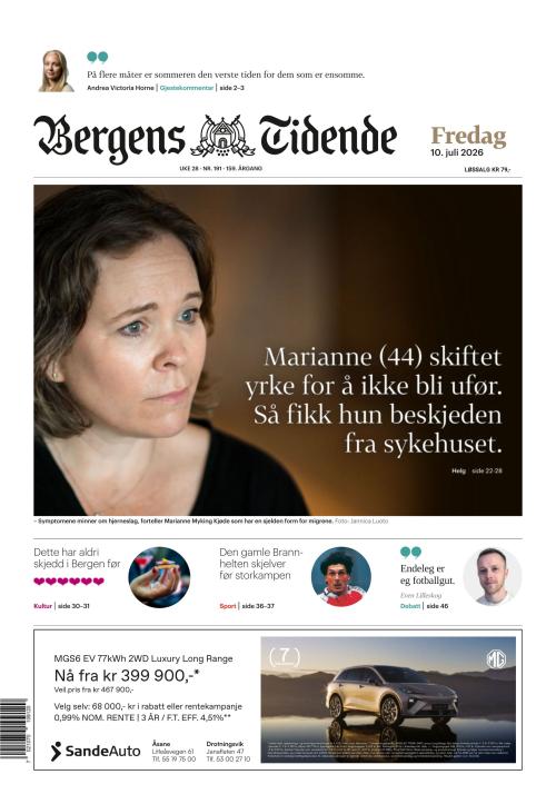 Bergens Tidende 10.7.2026
